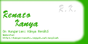 renato kanya business card