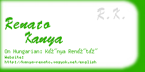 renato kanya business card